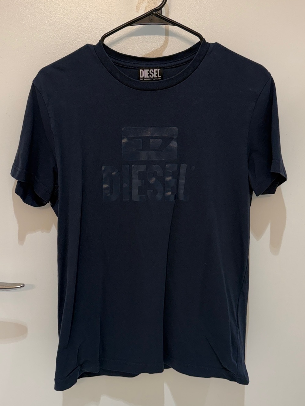 Diesel Men’s Navy Short Sleeve Logo Tee
